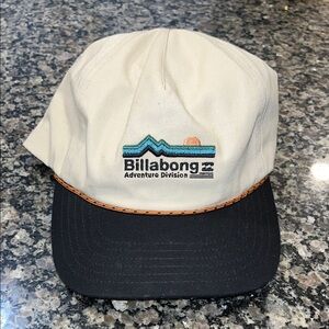 Billabong Cream and Black Adventure Cap